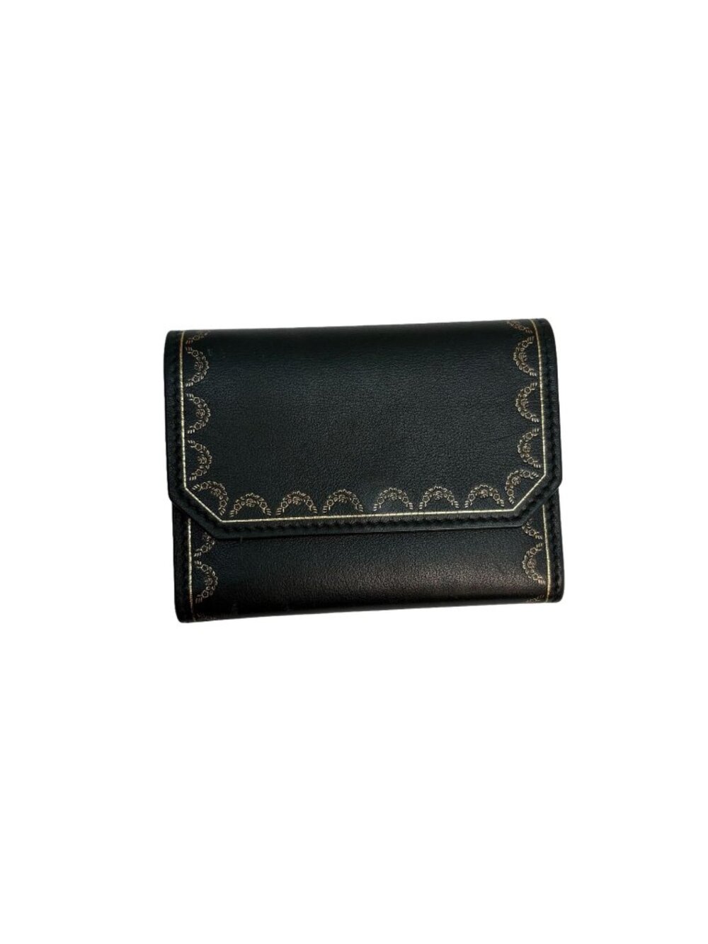 Cartier Guirlande de Compact Wallet Green Leather Coin Purse